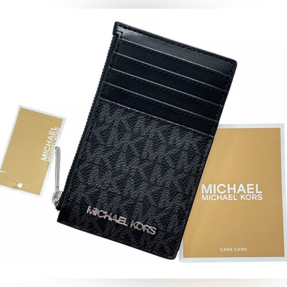 Michael Kors Black Monogram Card Case